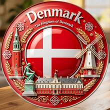 Denmark And Rose-Red Flag Whispers Magnet Where Every Sail And Spire Tells A Fairytale Keepsake For All Metal Surfaces Throughout The Home - A - View 1