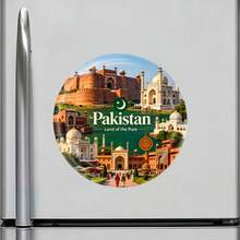 Pakistan Red Fort And White Minarets Under The Crescent Moon Magnet Where The Pure Land Holds Its Ancient Promise Keepsake For All Metal Surfaces Throughout The Home - A - View 2