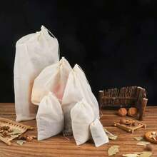 4 Reusable Cheesecloth Filter Bags - 4 Sizes, Kitchen Essential - For Filtering, Cooking, Baking, Yogurt, Juice, Wine Filtration And Cheese Making - Fabric Filter Bags With Drawstring Closure, Kitchen Essential - View 13
