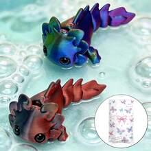 1/2/3pcs Cute Axolotl Ornament With Gift Bag, Random Gecko, Strange Animal-Shaped, PLA Material, Movable Joints, Desktop & Car Decoration, Novelty Birthday Gift, Party Favor, Axolotl Toy, Christmas Stocking Fillers, Party Bag Filler, Halloween Gifts - Multicolor - View 20