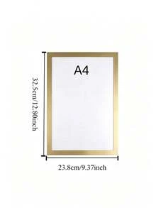 4/2/1pc A4 Magnetic Self-Adhesive Photo Frame, Decorative Portable Wall-Mounted Plastic Picture Frame, Document Display Frame, Suitable For Photos, Minimalist Style, No Screws Needed, Folder Compatible, Suitable For Ramadan, Bedroom, Wedding, Home Decor, Room Arrangement Supplies - Multicolor - View 12