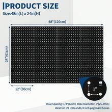 GOCAPTAIN Heavy-Duty Metal Pegboard Wall Storage Module, For Garage And Workshop Tool Storage, 2-Piece/3-Piece/4-Piece - Powder-Coated Steel, Wall-Mounted Modular Storage, Flexible Layout, Compatible With Hooks - Black - View 12