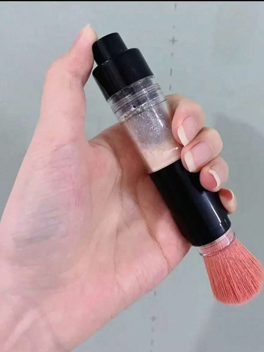 1pc Retractable Makeup Brush Set, Portable Makeup Tool, Replaceable Brush, Soft Bristles, Blush Brush, Contour Brush, Powder Brush, Makeup Tool, Vegan, Foundation Brush, Suitable For Professionals And Beginners, Great Gift For Girlfriend - Multicolor - View 1