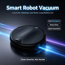 Fully Automatic Smart Robot Vacuum Cleaner, High-Efficiency Vacuum Designed For Home Use, Combines Sweeping, Vacuuming, And Mopping Functions In One, Comprehensive Cleaning For Home Environment. Adopts Advanced Smart Navigation System, Precisely Plans Cleaning Route, Automatically Avoids Obstacles, Powerful Suction Paired With Smart Mopping, Easily Handles Various Floor Stains. Suitable For Hard Floors, Carpets And Other Multiple Scenarios, Saves Time And Effort, More Convenient To Use. Suitable For Home, Office And Commercial Cleaning Needs, Brings You An Efficient And Smart Cleaning Experience. - Multicolor - View 12