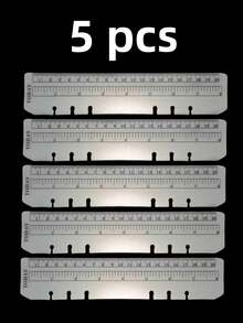5pcs A5 6-Hole Notebook Loose-Leaf Rulers, 2 Styles: Semi-Transparent Frosted And Black, Can Be Used As Bookmarks, Index Tabs, Rulers, Dividers, Loose-Leaf Rulers, Page Marker Clip-On Bookmark Rulers, A5 6-Hole Notebook Rulers For Loose-Leaf Binders, Back To School - A5 Binder Ruler - View 8