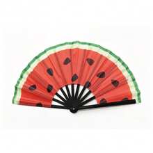 1pc Cute Cartoon Illustration Folding Fan, Large Size Fan Bone, Student Daily Portable Cooling Decorative Handheld Fan - Multicolor - View 8