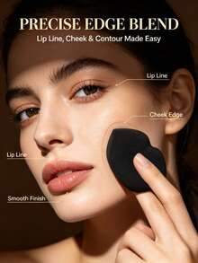 2/4/6/8/10pcs Creative Lip-Shaped Makeup Sponges, 4 Colors Available, High Elasticity Soft Makeup Sponge, Dry & Wet Use, Fits Skin, Suitable For Foundation And Concealer, Unique Shaped Makeup Sponge - Multicolor - View 3