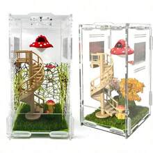 3D Magnetic Jumping Spider Spiral Climbing Ladder, Jumping Spider Climbing Ladder, Easy To Clean And Install, Jumping Spider Terrarium Landscaping Decoration And Habitat Accessory, Designed For Climbing, Hiding And Feeding Of Reptiles, Suitable For Jumping Spiders, Geckos, Lizards And Other Small Reptiles And Amphibians For Climbing, Resting, Exploring And Landscaping Decoration - View 8