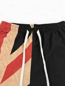 Hidkat Women's Casual Long Pants, Vintage Distressed Colorblock Loose Wide Leg Pants, Commute Lazy Street Sports Long Pants, Spring/Autumn - Black - View 4