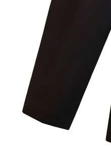 YOKLUN Young Boys Gentleman 3 Pieces Set Asymmetric Single-Button Vest With Straight-Leg Dress Pants And Polka Dot Bow Tie, Suitable For Stage Performance And Banquet - Navy Blue - View 10