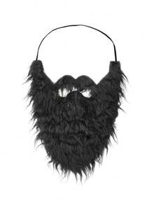 1pc Unisex Mid-Length Realistic Beard Costume, Suitable For Halloween, Christmas, Cosplay, Funny Party, Beard Decoration - Multicolor - View 11