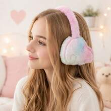 1pc Cute Angel Wings Embroidered Plush Warm Earmuffs For Girls - Multicolor - View 7