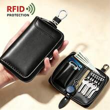 Genuine KeyChain Car Key Unisex Key Bag Multifunction Organizer Wallet Holder Smart Housekeeper Car Small Key Case Keys Pouch Dad's Gift Mother's Gift - Multicolor - View 2