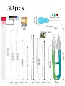 24/31/32/Set DIY Beading Needles, Includes Middle Hole Beading Needles, Thin Long Seed Bead Needles, Jewelry Making Tools For Bracelets, Necklaces - View 15