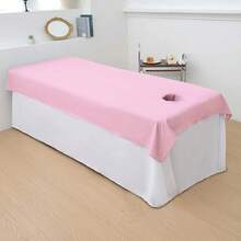 1pc Waterproof & Oil-Proof SPA Massage Bed Sheet, Machine Washable, Polyester Material, Suitable For Beauty Salon - Multicolor - View 7