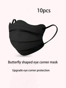 10pcs Individually Wrapped 3-Ply Disposable UV Protection Face Masks, Unisex Full Coverage Face Shield, Single And 10-Pack Options, Suitable For Daily Outdoor Use - Multicolor - View 10
