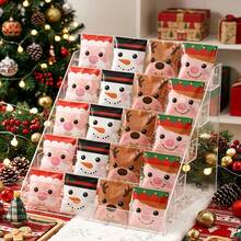 150/100pcs Multi-Color Christmas Gift Bags, Suitable For Christmas Party Decoration, Cellophane Packaging Bags With Santa Claus, Snowman, Reindeer Patterns, PP Plastic Bags, Can Hold Candy Canes And Candies, Small Size (Random Style) - View 6