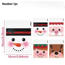 150/100pcs Multi-Color Christmas Gift Bags, Suitable For Christmas Party Decoration, Cellophane Packaging Bags With Santa Claus, Snowman, Reindeer Patterns, PP Plastic Bags, Can Hold Candy Canes And Candies, Small Size (Random Style) - View 14