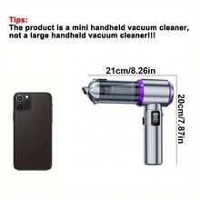 Handheld Vacuum Cleaner, Vacuum Cleaner And Blower, Powerful Wet/Dry Handheld Car Vacuum Cleaner, With Multi-Function Nozzle/Small Floor Mop, Suitable For Car, Home, Office And Pets. 2000mAh/7.4V, ABS Material - Multicolor - View 9