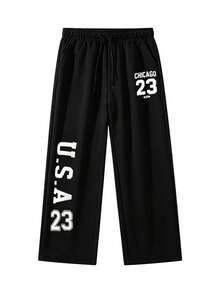Men's Spring/Autumn Casual Fashion Straight Leg Long Pants Outdoor Sports Minimalist - Black - View 5