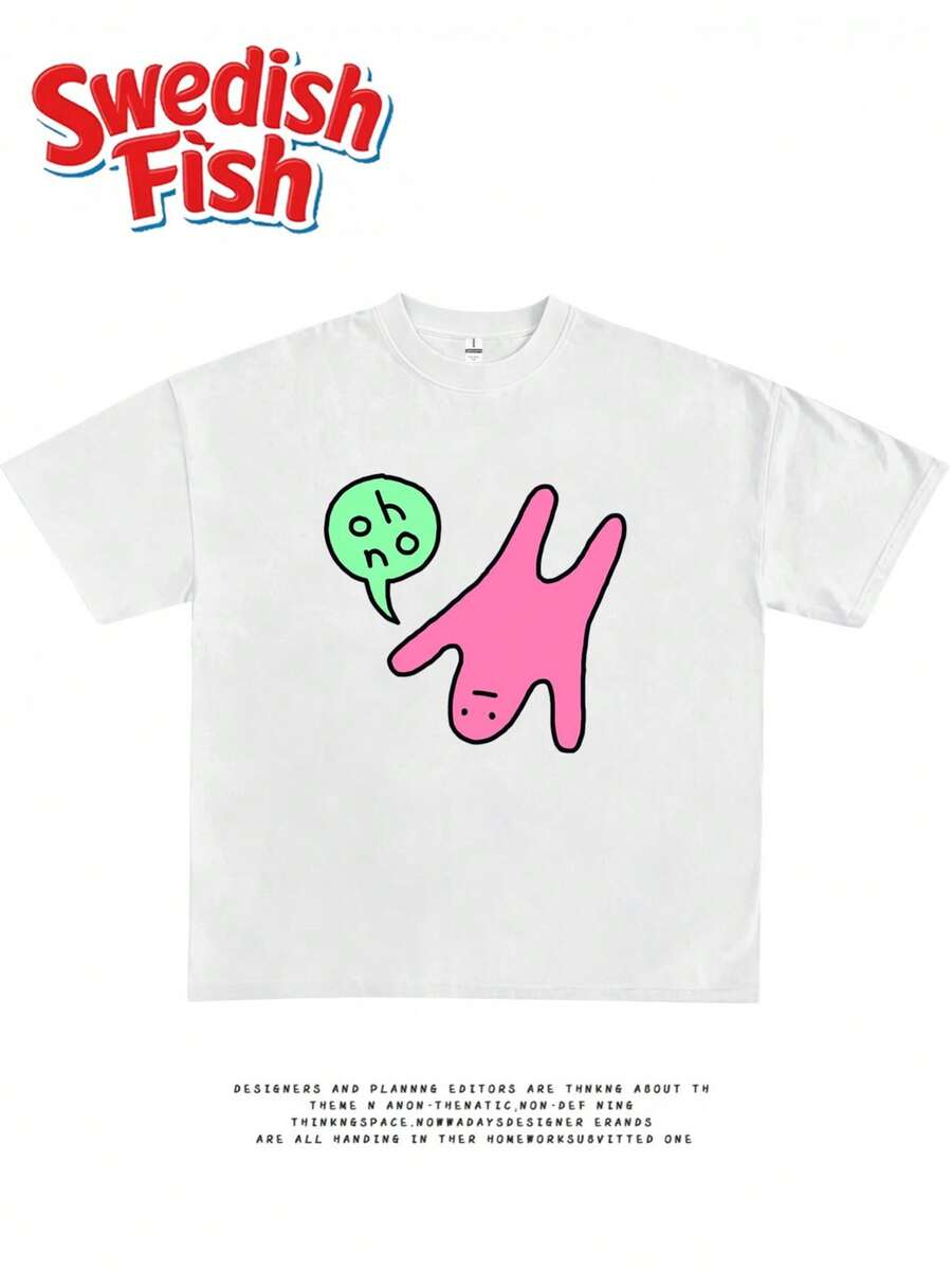 Unique And Fun Printed Simple Versatile Short-Sleeve Summer T-Shirt For Men And Women Festival Outfit Damen - 白色 - 查看 1