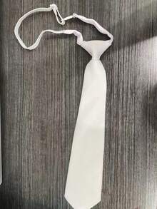 1pc Women's Knotless Solid Color Tie, Adjustable, Suitable For Shirts, Skirts, JK Uniforms And Formal Occasions - Solid Color - View 2