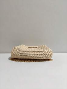 Woven Fashion Shoulder Bag, Crochet Handbag,Straw Bag - Multicolor - View 8