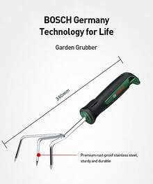 Bosch 手持耙子,人體工學手柄,不鏽鋼頭部與齒耙,花苗土壤鬆土耙,蔬菜種植專用,小型手耙,輕巧易操作,園藝花卉與蔬菜必備 - 多色 - 查看 10
