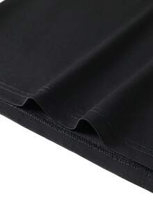 Men's Spring/Autumn Super Popular Minimalist Contrast Color Lapel Long Sleeve Polo Shirt - Black - View 6
