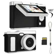 Portable Digital Camera, High Definition Digital Camera, 180° Flip Top Digital Camera, 4x Zoom Digital Camera, Anti-Shake, Suitable For Beginners And Adults, High Definition Digital Camera 600mAh Rechargeable Battery - Multicolor - View 12