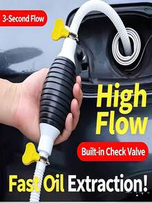 1 Set Portable Siphon Pump, Suitable For Transferring Oil, Water, Fuel And Other Liquids; Fuel Transfer Pump, Oil Suction Pipe, Oil Pump, Water Pump, Liquid Transfer Pump, Vehicle And Motorcycle Maintenance Accessories - General - View 2