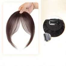 1pc Clip-In 8-Shape Bangs Hair Extension, Natural Look, Invisible Seamless Air Bangs And Sideburns Hair Piece, Suitable For Women, Student Daily Use, Multiple Colors (Color May Vary Slightly From Image) - Multicolor - View 11
