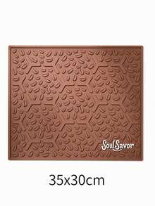 1pc Bar Drain Mat, Black Bar Mat, Coffee Bar Soft Rubber Heat-Insulating Mat, PVC Material, Non-Slip Cocktail Service Splash Guard Mat, Bartender Use, Coffee Bar Mat Accessory, Suitable For Home Kitchen - Mocha Brown - View 14