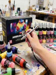 28/12 Colors Airbrush Paint Set 30ml Ready To Spray Pre Thinned For Model Shoes Fabric Art - Graffiti Tool - View 6