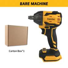 SuperPan Rechargeable Electric Tool Brushless Cordless Impact Wrench 20V 3-Speed Forward + 2-Speed Reverse Suitable For M6-M16 Bolts Industrial Grade Home Multi-Function Electric Wrench Car Repair / Woodworking / Scaffolding / Installation All-In-One Machine (Bare Tool - Battery Not Included) - Yellow - View 8