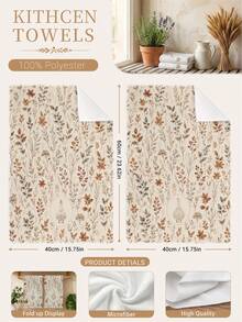 2 Buah Handuk Dapur Motif Daun Musim Gugur & Angsa 40*60cm Gaya Sederhana Persegi Panjang Handuk Dapur Mikrofiber, Kain Lap Piring, Taplak Meja, Handuk Tangan, Dekorasi Kamar Mandi & Dapur, Dekorasi Rumah, Hadiah Pindah Rumah untuk Tetangga, Sempurna untuk Penggunaan di Dapur & Kamar Mandi, Cocok untuk Ibu Rumah Tangga & Pertemuan Keluarga, Bernilai Tinggi, Perlengkapan Rumah Tangga - MultiWarna - View 4