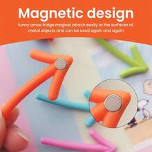 Creative 3D Arrow Shaped Refrigerator Magnets, Multi-Color Design, Built-In Strong Magnet, Firm Adhesion. Can Securely Hold Notes, Memos, Photos, And Paper Strips, Suitable For Refrigerators, Whiteboards, Metal Filing Cabinets. Arrow Shape Can Intuitively Mark Key Positions, Both A Practical Office And Home Tool, And A Fun Desktop And Refrigerator Decoration - Arrow - View 3
