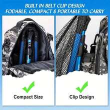 Foldable Fishing Landing Net, Telescopic Aluminum Handle Dip Net, Quick‑Dry Coated Honeycomb Mesh, Portable Triangular Fish Catch Net With Storage Bag For Freshwater Saltwater Fishing - Multicolor - View 8