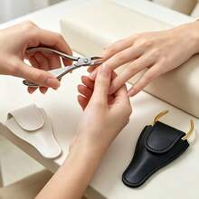 1pc Nail Clipper Storage Bag, Portable Cuticle Nipper Protective Cover, Minimalist Solid Color Nail Tool Organizer, Suitable For Nail Salon And Home Use - Multicolor - View 2