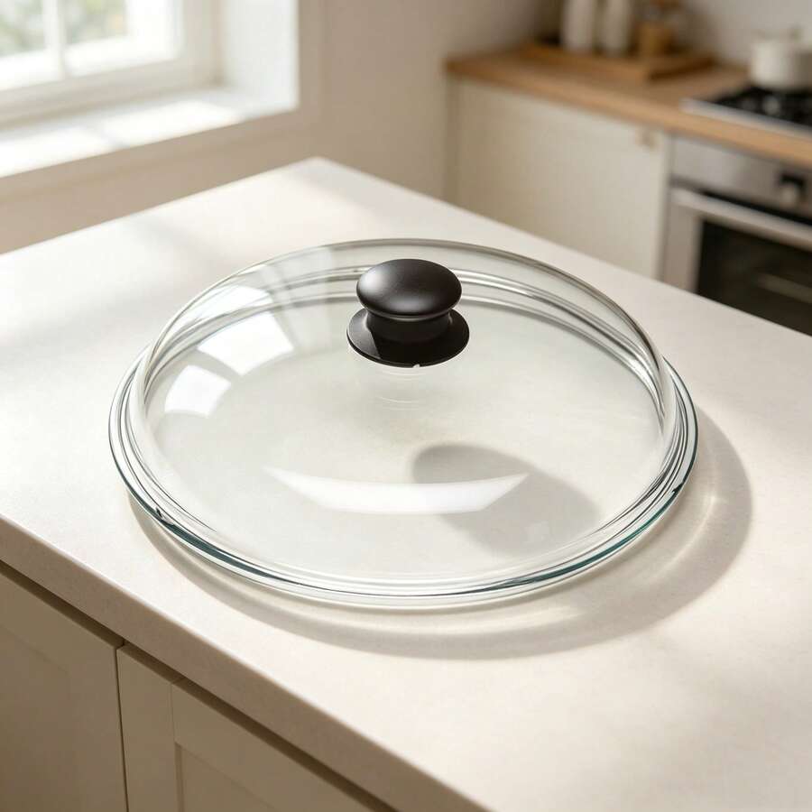 Glass Pot Lid, 28 Cm - White - View 1