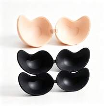 1pc New Comfortable Mango Shaped Self-Adhesive Bra Cup, Gathering Support Bra, Invisible Strapless Bra, Women's Underwear, Breathable Skin Friendly Adhesive Bra, Reusable Backless Bra, Suitable For Wedding Dresses And Formal Wear (Randomly Shipped) - Thin style - View 3