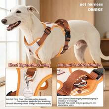 Denim Style Pet Harness, Anti-Burst Anti-Escape Reflective Dog Harness, Comfortable Breathable Mesh Lining, Close-Range Anti-Burst Auxiliary Handle, Four-Point Adjustable For Customized Fit, Suitable For Small And Medium Dogs. Wide Handle Leash Distributes Pulling Force And Prevents Hand Strain. - Blue - View 11