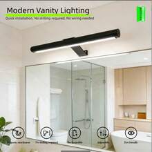 Rechargeable LED Vanity Mirror Light, Touch & Remote Control Makeup Dressing Wall Lamp, 3 Color Temperature Adjustable Angle, No Wiring Required Bathroom Makeup Light - Vanity Light - View 3