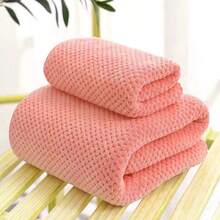 2pcs Towel And Bath Towel Set, Microfiber, Ultra Soft, High Absorbency, Durable And Quick Drying, Suitable For Bathroom, Gym, Spa, Yoga Classes - Multicolor - View 10