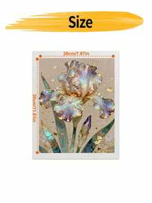 DIY Iridescent Gold Foil Iris Digital Oil Painting Kit (Unframed 8x12 / 16x20 Inch) Acrylic Paint, Suitable For Adult Beginners, Home Wall Decor, Creative Holiday Gift, Relaxing Art - Sets - View 9