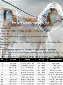 Transparent Hooded Dog Raincoat, Transparent Full Body Waterproof Pet Raincoat, Lightweight Outdoor Walking Raincoat Suitable For Small And Medium-Sized Dogs, Adjustable Edging And Fixed Hood Transparent Dog Raincoat Suitable For Daily Walking - Multicolor - View 10