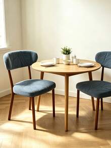 2pcs Leaf Jacquard Dining Chair Cover Set, Detachable And Washable Wooden Chair Seat Cover, Suitable For Restaurant, Kitchen, Hotel - Multicolor - View 6