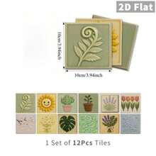 30 buah Stiker Ubin Motif Lemon dan Bunga, Stiker Dinding Perekat PVC Tahan Air, Warna Pola Cerah, Untuk Kamar Mandi, Dapur, Toilet - Mudah Dilepas, Stiker Dinding Kamar Mandi, Dekorasi Dapur, Bahan Tahan Minyak - 10*10 cm / 3,94*3,94 inci - View 8