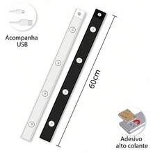 Luz LED para Armário – 20-80cm, Ultrafina, 3 Cores (Branco/Quente/Natural), Recarregável – F9 - 60m - Visão 4