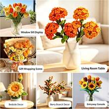 Yellow Pipe Cleaners Flower Craft Kit, 300pcs Chenille Stems With 2pcs Floral Tape, 150pcs Stamens,15pcs Floral Stems 30pcs Pearl Beads, 1pc Organza Ribbon, 1pc Instruction Card, DIY Handmade Bouquet Art Supplies For Birthday Gift Home Wedding Decor - Yellow - View 9